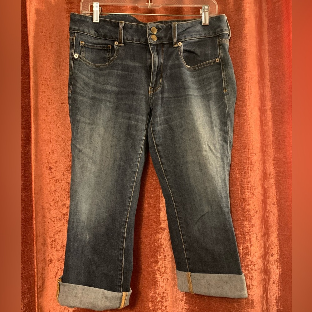 American Eagle Outfitters Jean Capris Size 12 Regular Artist Crop Gently Worn